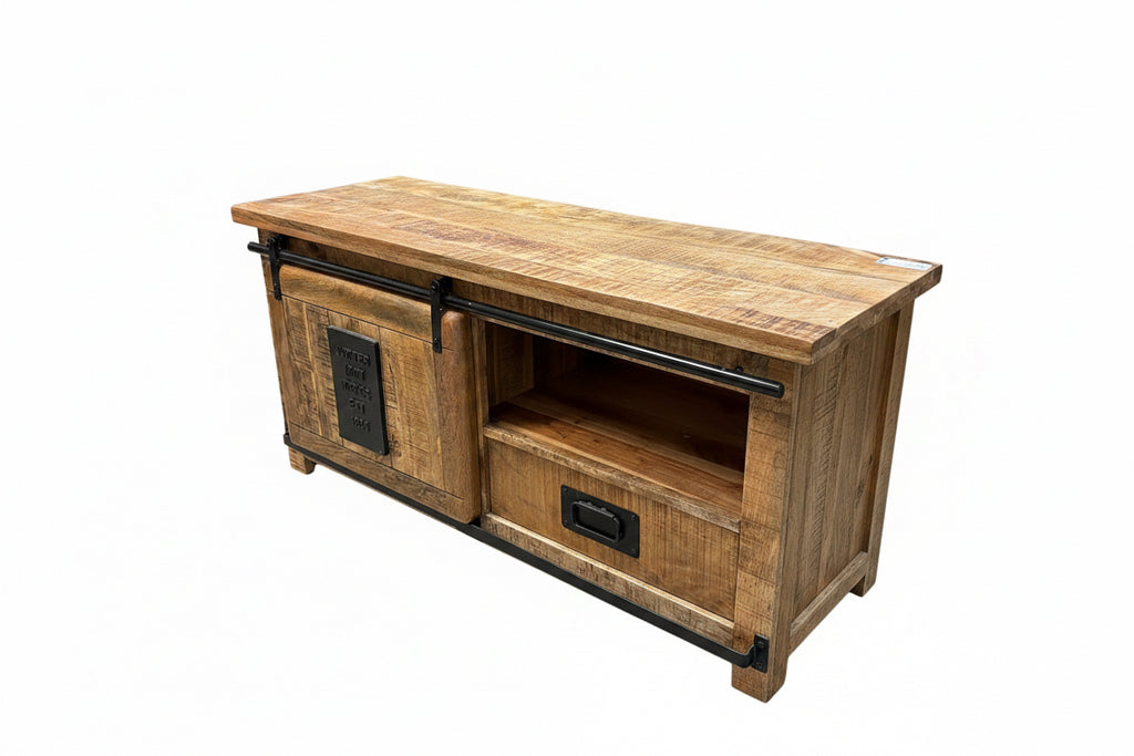 Mobile TV Jupiter Iron Works – Legno di Mango e Ferro Industriale
