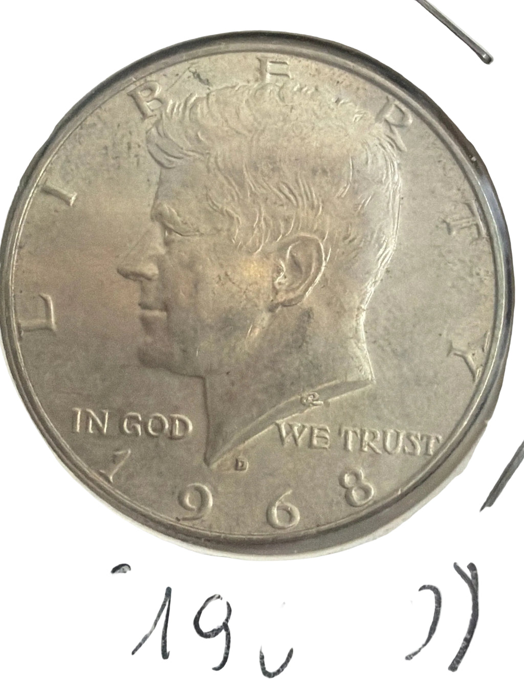 Kennedy Half Dollaro 1968 D Argento Usa