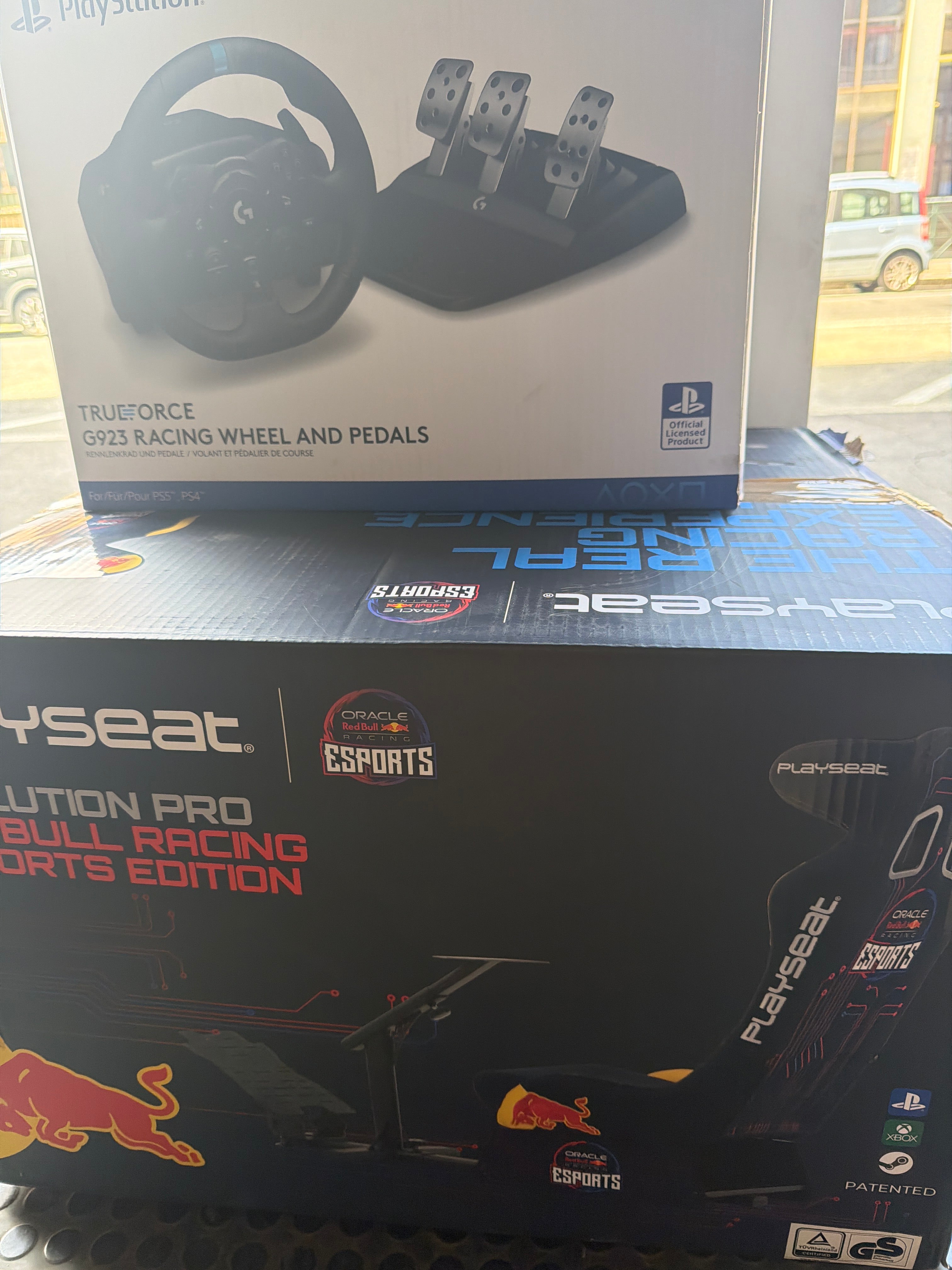 Postazione Completa Ps5 Sim+racing+ Ps Vr2 + Logitech G923+playseat Red Bull