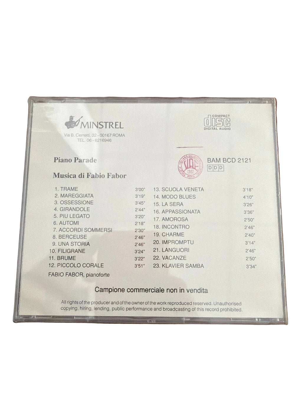 Piano Parade Fabio Fabor Cd