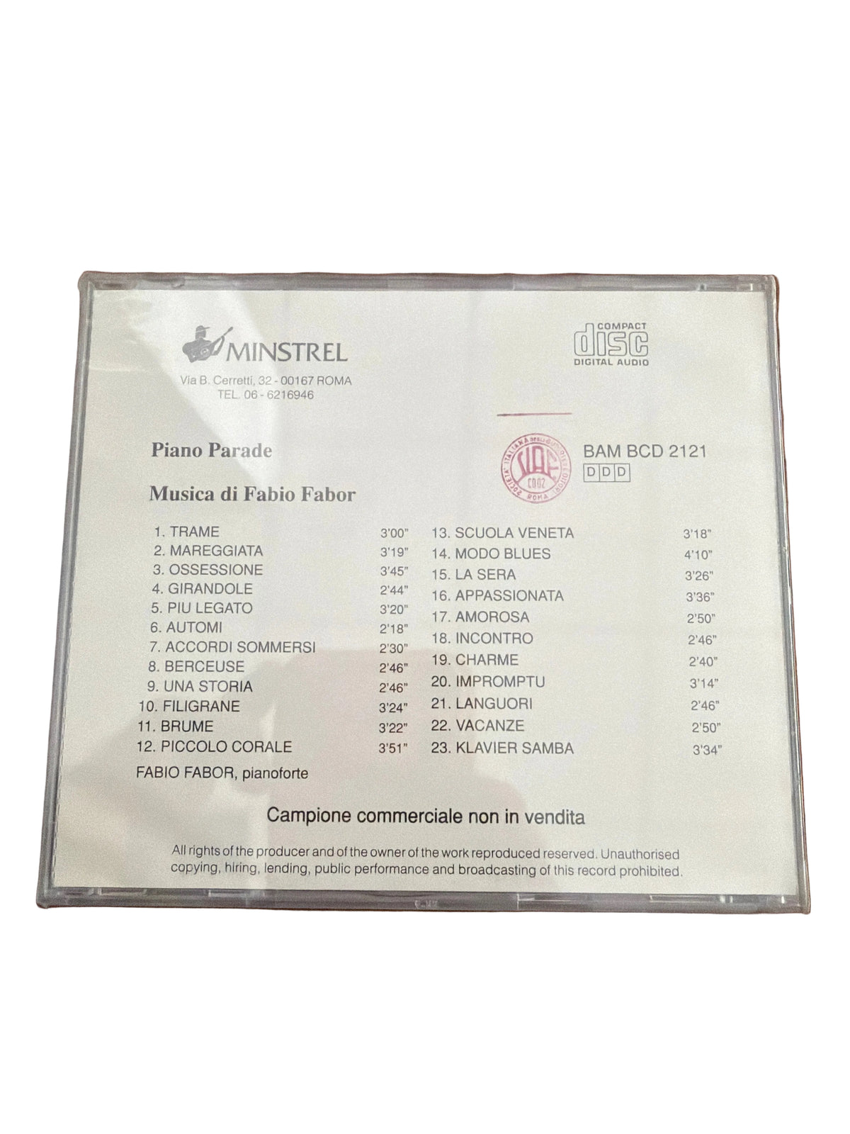 Piano Parade Fabio Fabor Cd
