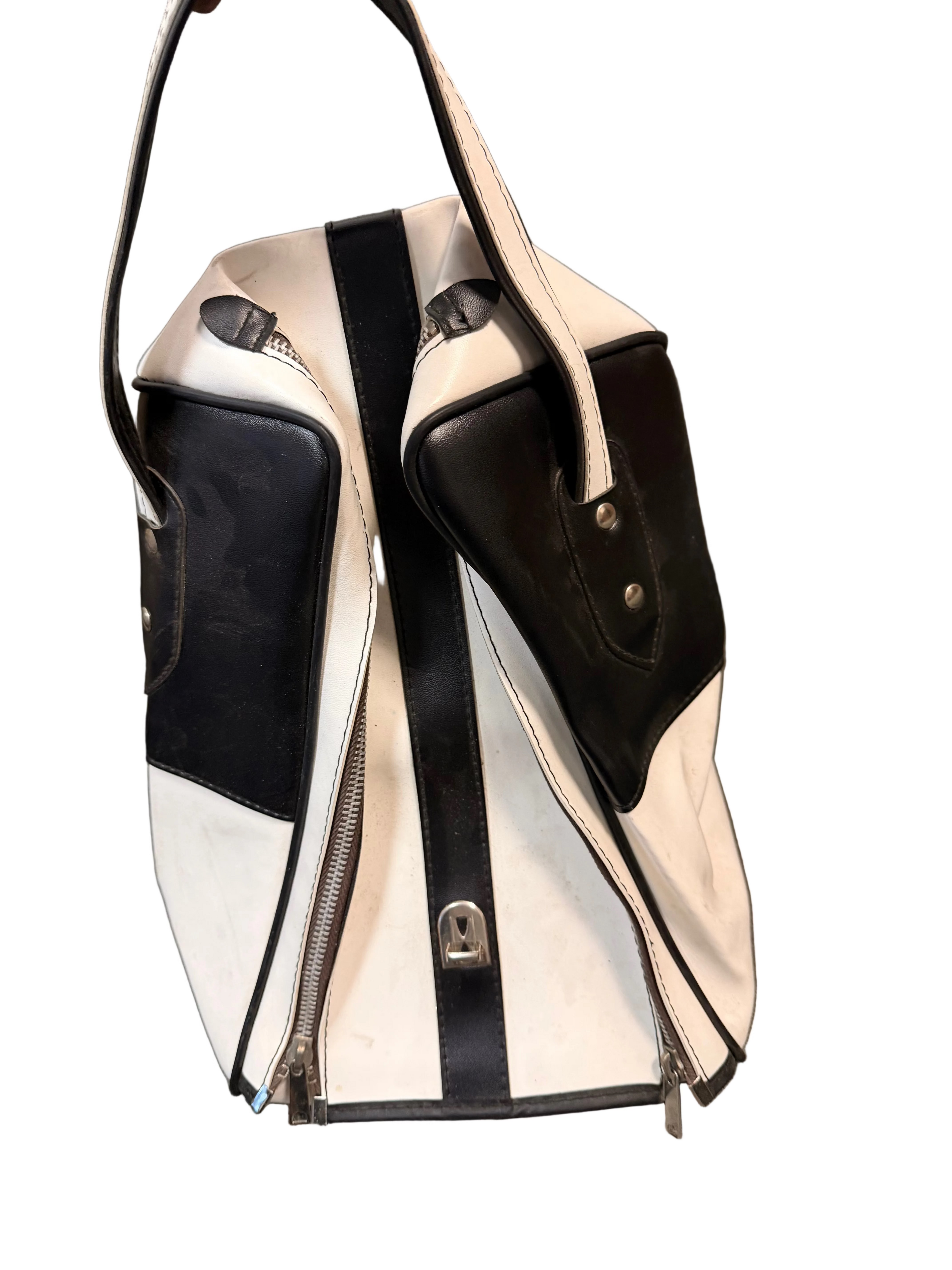 Borsa Porta Scarponi Bianco e Nero — Seconda Mano