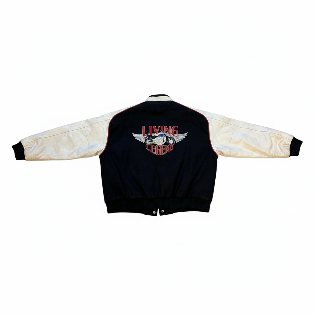 Bomber Varsity Dallas Premium Leather – "Living Legend" Vintage USA